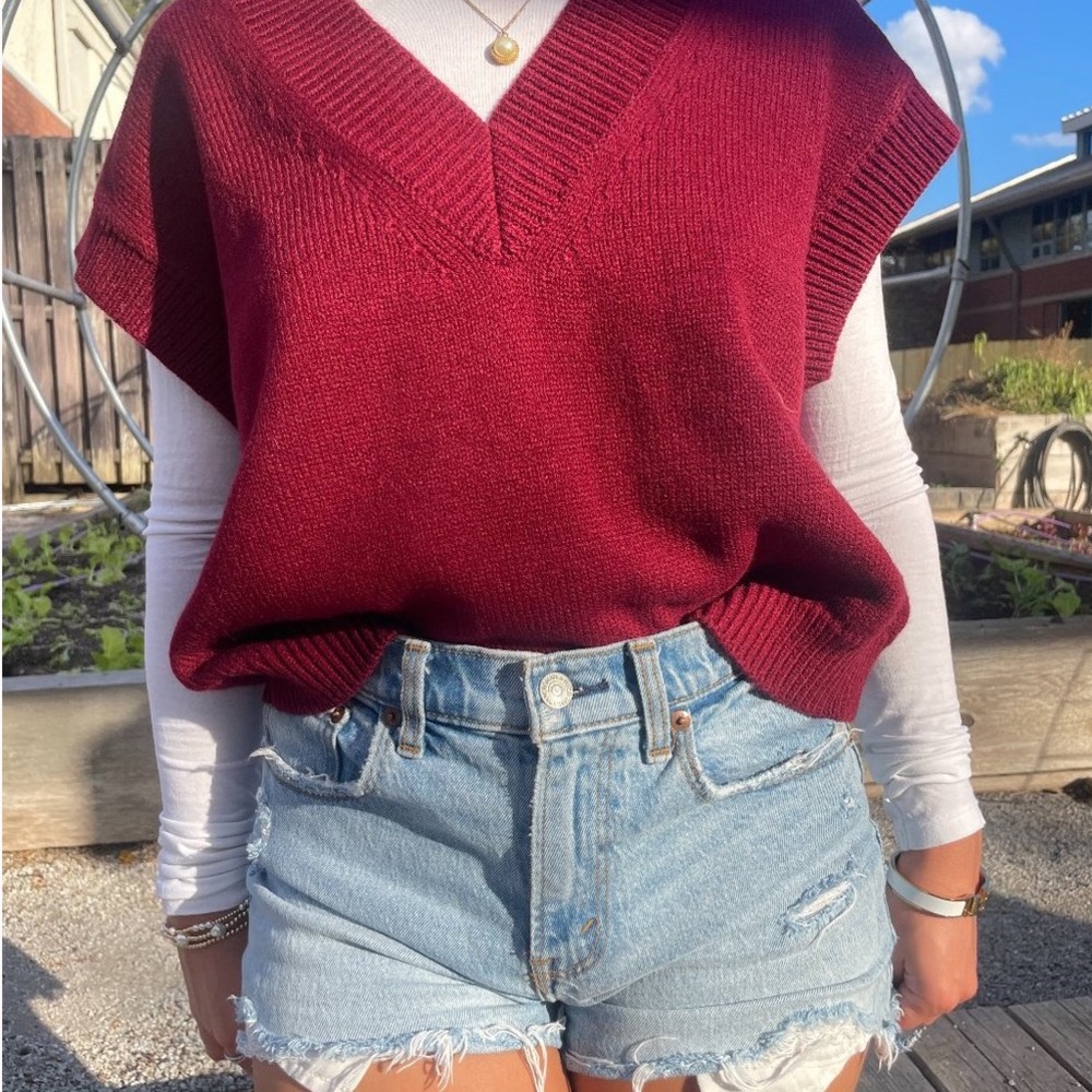 NWOT Olivaceous Maroon Sweater Vest